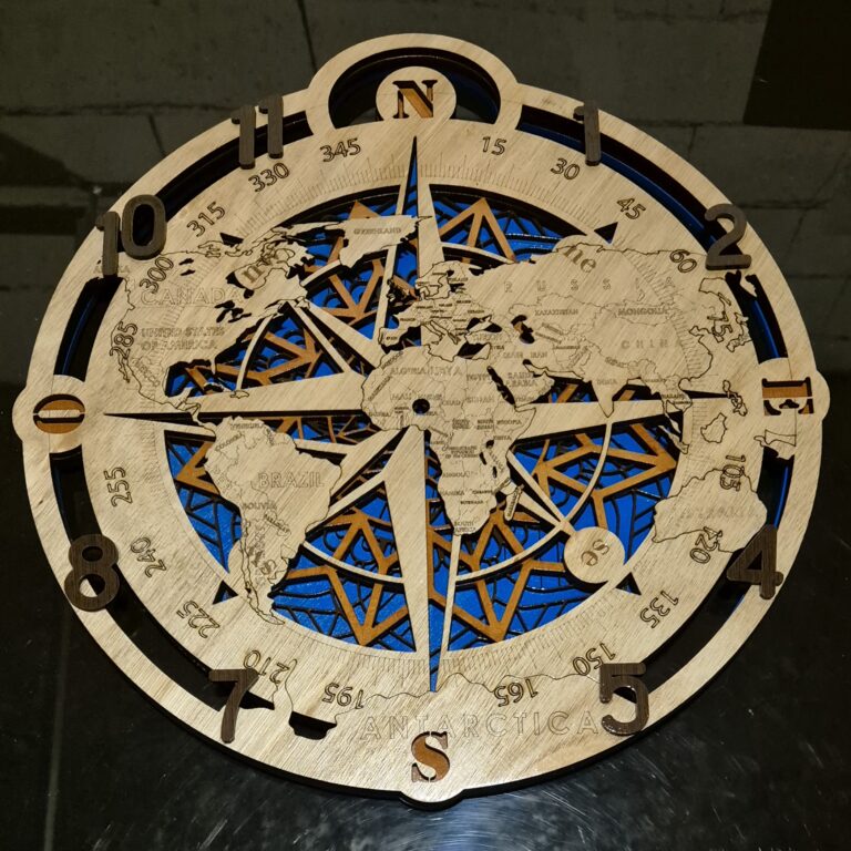 Horloge en 4 couches bois 480 cm diamètre